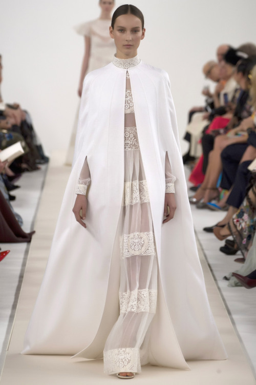 skaodi:  Valentino Haute Couture Show in New York.  This is a special collection designed to celebrate the opening of the new flagship store in Fifth Avenue. The all white looks are a reference to Valentino Garavani’s White Collection of 1968.