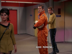 duckbunny:  quirkquartz:   socialistexan:  jazzchordravepiano:  wetwareproblem:  amayakumiko:  thetrekkiehasthephonebox:  spocks–cock:  Christopher: A woman? Kirk: A crewman.  OH LOOK AT THAT THE 1960S  AND SHE’S IN COMMAND GOLD FUCKERS. She’s not