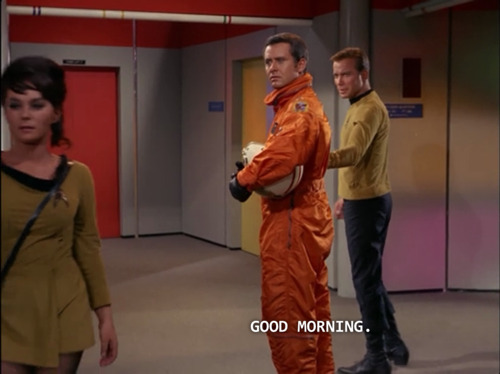 wetwareproblem: amayakumiko:  thetrekkiehasthephonebox:  spocks–cock:  Christopher: A woman? Kirk: A crewman.  OH LOOK AT THAT THE 1960S  AND SHE’S IN COMMAND GOLD FUCKERS. She’s not in Medical blue, a caretaking, feminine role.   Those in Gold