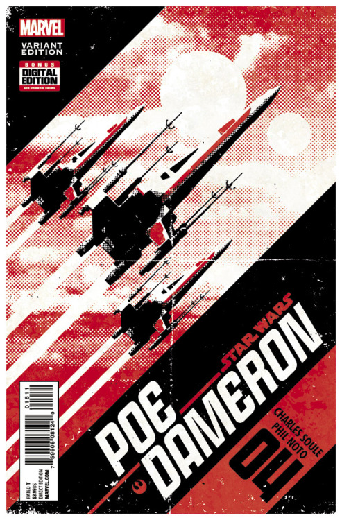 roguedameron:Just some of Marvel’s Poe Dameron variant covers from the first six issues.