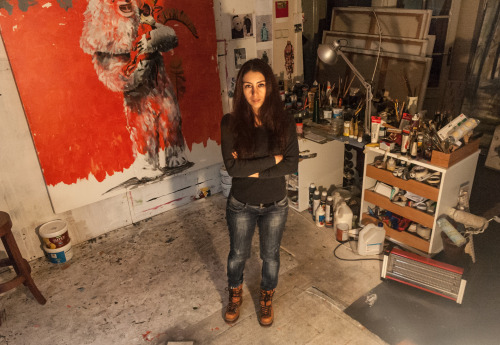 Beyza Boynudelik in her Studio in Istanbul, 2015