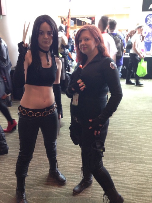Because Laura Kinney needs some role models in her life. X-23 by veliseraptor and Black Widow by rob