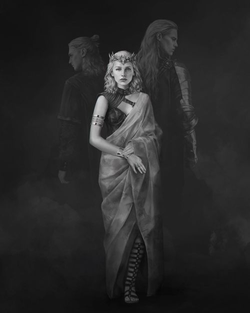 Daenerys Targaryen And Her Brothers, Rhaegar And Viserys By Denis Maznev
