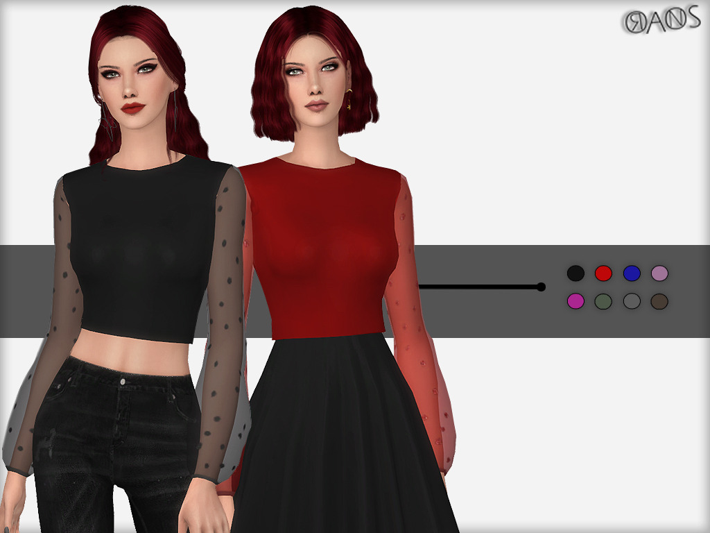 oranostr: Lurex Top - New Mesh - 8 Colors - HQ... - The Sims 4 CC Finds ...
