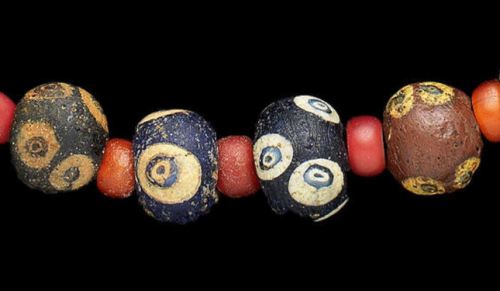 archaicwonder:Phoenician Glass Eye Bead Necklace, c. 6th-2nd century BCComposed of forty-six globula