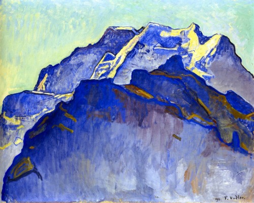 lejardindartiste:The Jungfrau Massif from Mürren, Ferdinand Hodler