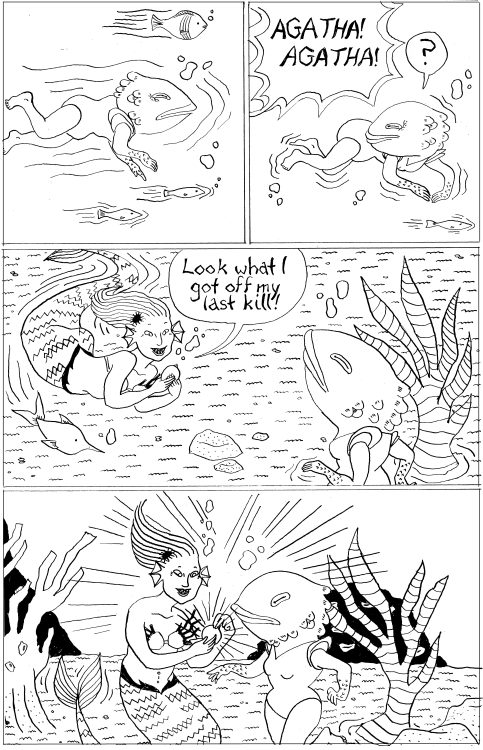 deliciousnoms:annatheluddite:I took this Aesop Fable and made it about killer mermaids.SO GOOODDDDD