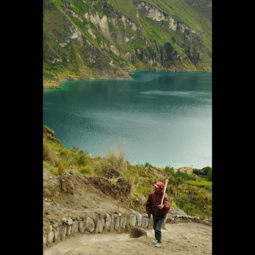The Quilotoa Caldera Lake Sits Atop The Western-most Volcano In The Ecuadorian Andes. At 12,841 Ft (3914m),