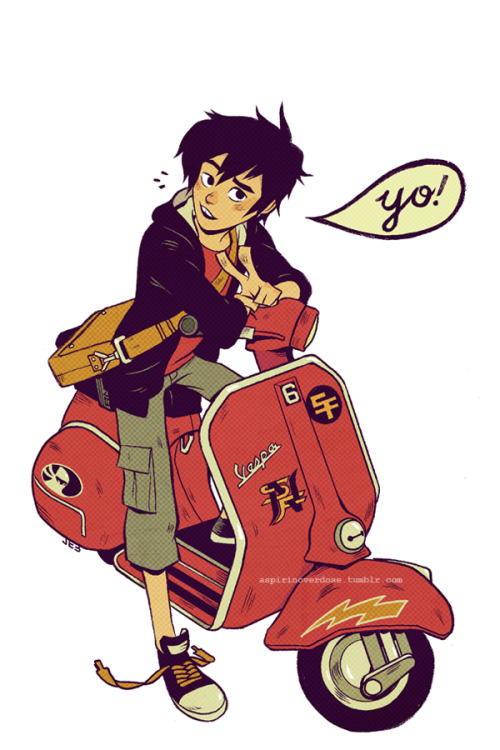 aspirinoverdose:So I decided to draw a follow-up to that previous Vespa? heh You can follow my 