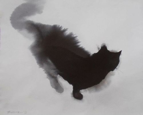 mymodernmet:Endre Penovác captures the aloofness, mystique and charm of fluffy cats in his expressiv