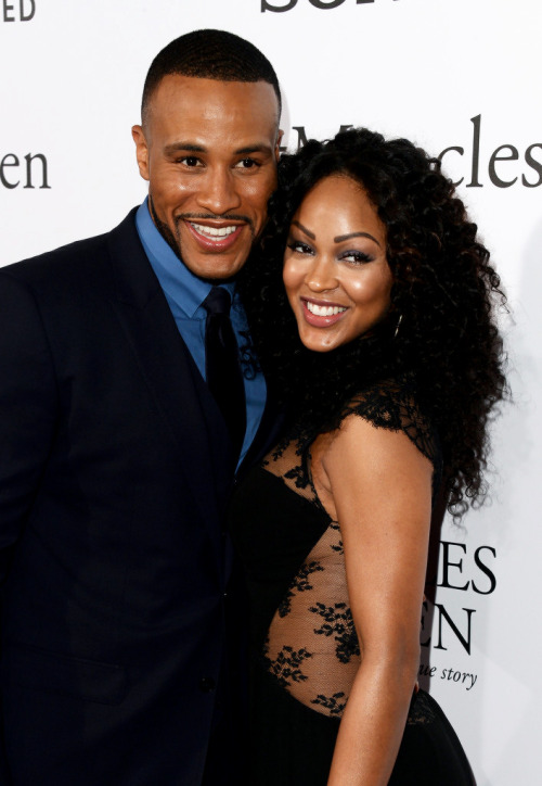 soph-okonedo:    DeVon Franklin and Meagan Good arrive at the Premiere of Columbia Pictures’ “Miracles From Heaven” at ArcLight Hollywood on March 9, 2016 in Hollywood, California.   