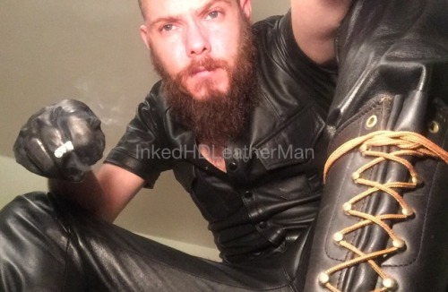 inkedhdleatherman:Some more of My new Jobmasters but in full leather. I’ve slept in these boots a fe