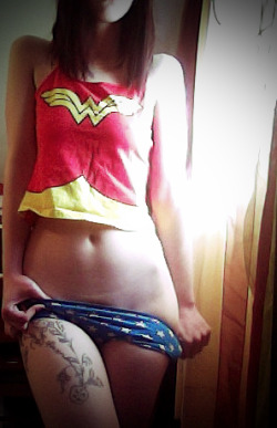 nerdygirlsnaked:  Nice PJ’s  Cute