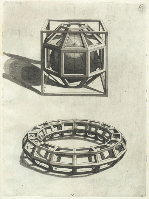 Lorenzo Sirigatti, Polyhedron and &ldquo;mazzocchio&rdquo; in perspective, 1596. Venice, Italy. Comp