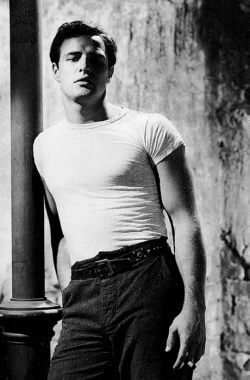 wehadfacesthen:  Marlon Brando photographed on the set of A Streetcar Named Desire, 1951