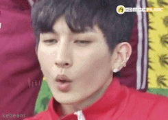 kebeans:  kiseop overcoming the aftermath of the spicy pepper (─▽─) 