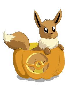 awkwardly-handsome:  Eevee now available in the Halloween collection 