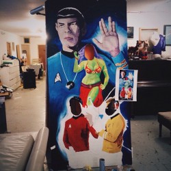 Put your faces in the holes in tribute! #workinprogress #VSCOcam #llap #spock #startrek  #vsco #leonardnimoy