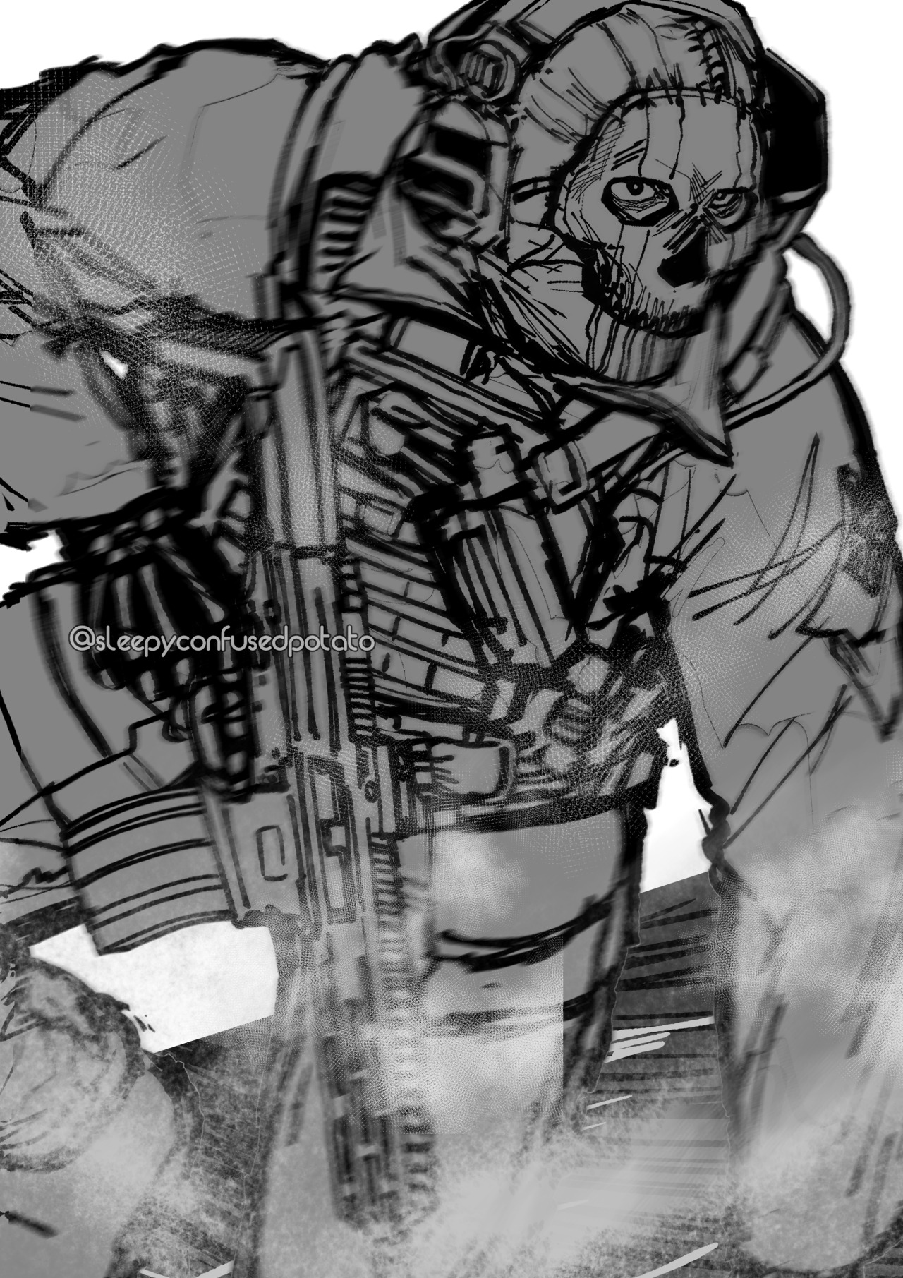 Ghost from call of duty #callofduty #callofdutymodernwarfare #ghost #cod  #artwork #fanart #art #sketch