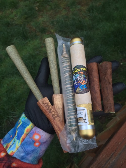 Two raw cones, one lemon tree Thai stick, and two honey bourbon backwoods. This was my Saturday!