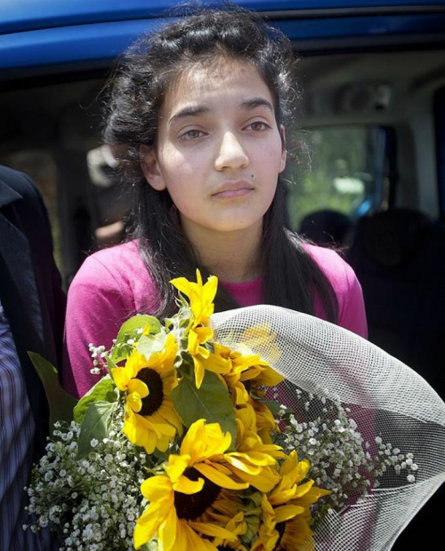 thatcoolaunt:paldiary:Today, the Israeli Occupation Forces released Dima al-Wawi, 12yo, the youngest