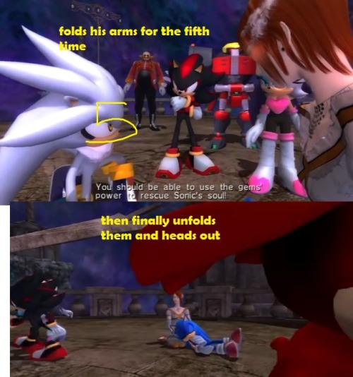 addi-draws:coolblueandsmiles:Let me tell you about Shadow The Hedgehog,  he folded his arms five tim