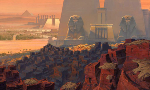 madeleineishere: bnycolew: octoberspirit: concept art - the prince of egypt, 1998, dreamworks animat