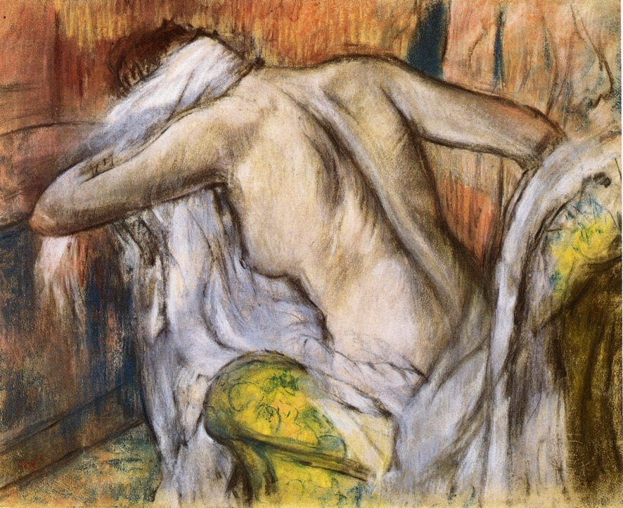 Degas woman combing her hair