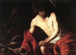 baroqueart:  Saint John the Baptist by Caravaggio Date: 1603-1604 