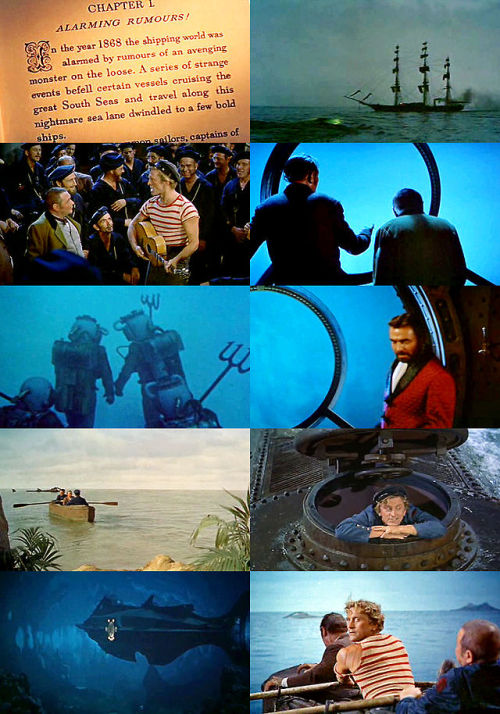 theoscarsproject:
20,000 Leagues Under the Sea (1954). A ship sent to investigate a wave of mysterious sinkings encounters the advanced submarine, the Nautilus, commanded by Captain Nemo.
This is such a bizarre film, really more science fiction than anything even if we never leave Earth for the duration of the story. It is, in many ways, a pinnacle adventure story too, with sweeping action sequences and some pretty impressive effects, especially given the era. It’s a fun film in many ways, but was found pretty lacking for me, particularly in terms of emotional resonance. 6.5/10. #20000 leagues under the sea #disney