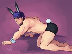 pervywithasideofcake:  My contribution to the fire emblem heroes easter event, with a twist! (I’m the worst) Ike makes for such a nice bunny~