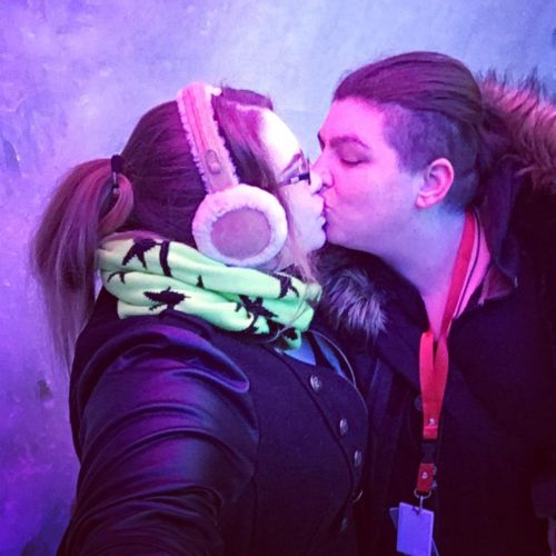 21/365 | Warm kisses in the ice castles! @rainbowpunk10 @icecastles_ #icecastles #icecastleslakegene
