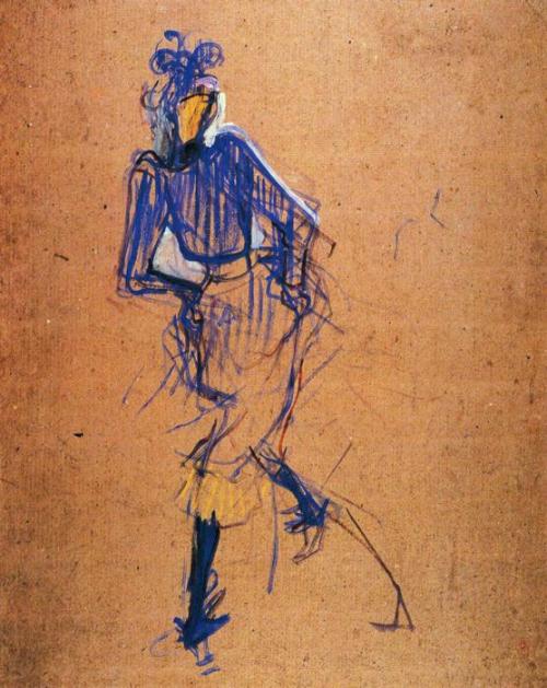 artist-lautrec - Jane Avril Dancing, 1892, Henri de...