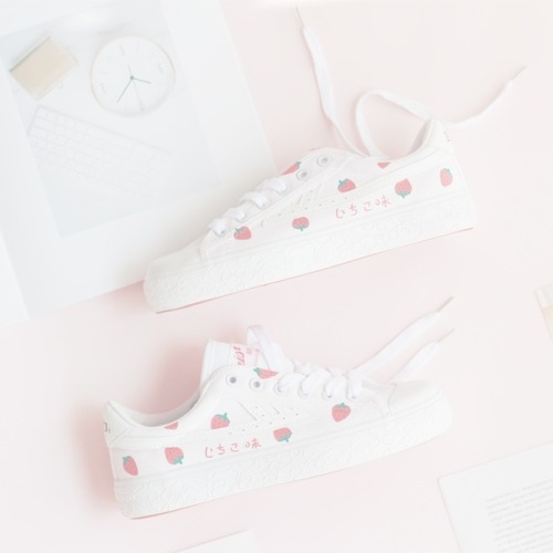 ♡ Strawberry Ichigo Canvas Sneakers - Buy Here ♡Discount Code: honey (10% off any purchase!!)