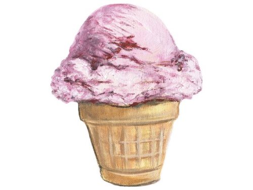 Cherry Ice Cream Cone Waterproof Temporary Tattoo // Tatinaflash