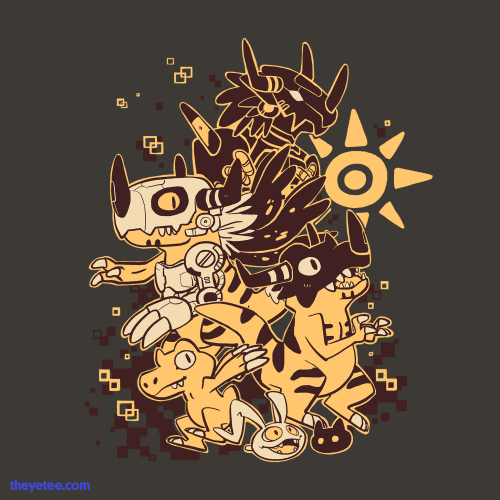 You like digimon and tees? Gotchu covered! My digimon shirt is up for grabs at theyetee.com Just for