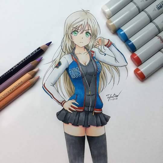 gay-for-nikiforov:  WOW. THIS GENDERBEND FANART LOOKS SO DAMN GOOD 💟   SOURCE/ORIGINAL