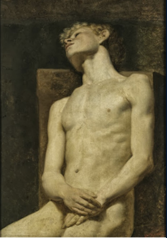 ganymedesrocks:  Edouard Agneessens (1842-1885), L'adolescent Endormi -1859- The
