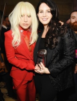 littlehookerofgaga:  Lady Gaga and Lana Del Rey attend Billboard’s 10th Annual Women In Music at Cipriani 42nd Street on December 11, 2015 in New York City.