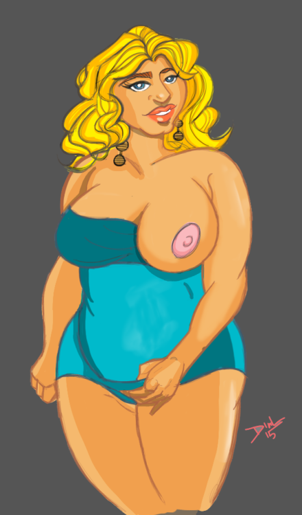 my-filthy-fucking-doodles: A recent commission I did of Samantha 38G for moosehead.  Great job