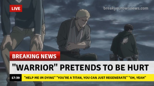 shitpost-no-kyojin:  Breaking news: AAAAAAAAAAAAAAA THIS EPISODE WAS EVERYTHING  Bonuses: 