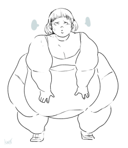 bluebot777: kappass: quick lil’’ drunk sketch of post-workout Kaede! cute girl. &lt;3 