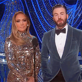 Chris Evans Presents With Jennifer Lopez At The 91st Academy Awards.