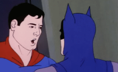 lokipoketan:  Here, have some gifs.  Superman acting like a black woman. Superman making weird expressions at Batman. Batman dragging Superman to who knows where? Batman crying for no reason. Cartoons were on drugs back then.