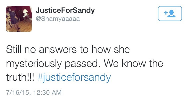 goldwomyn:Tweets from the cousin of Sandra Bland.   Say her name • black lives