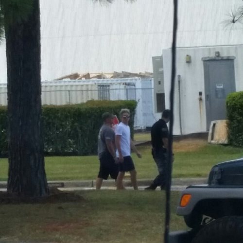 Niall On The Set Of Drag Me Down In Houston - August 7, 2015