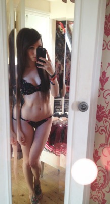 xohopeiero:  new underwear and hair extensions. I had to take this :) 