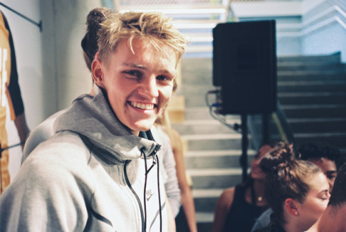 Norwegian Nike player Martin Ødegaard visited my workplace. Konica S3 35 mm Kodak portra