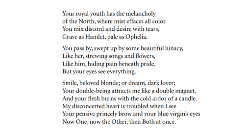 Renée Vivien, Sonnet, from Évocations, 1903 “[Sonnet] it’s a highly revealing character study of Nat