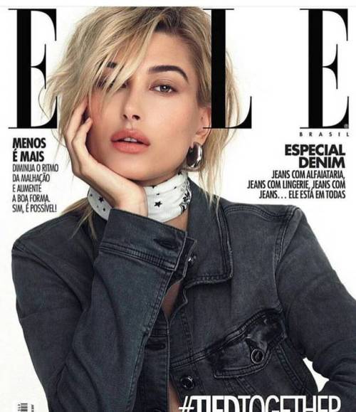 Hailey Baldwin on the cover of Elle Brasil June 2017 #fashion #dress #style #beauty #haileybaldwin #